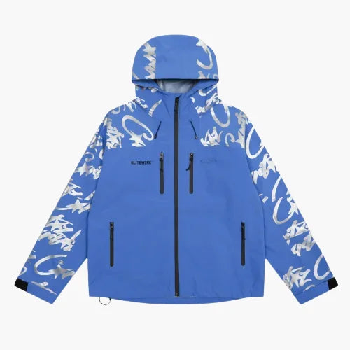 Corteiz Elitework Waterproof Shell Blue Jacket