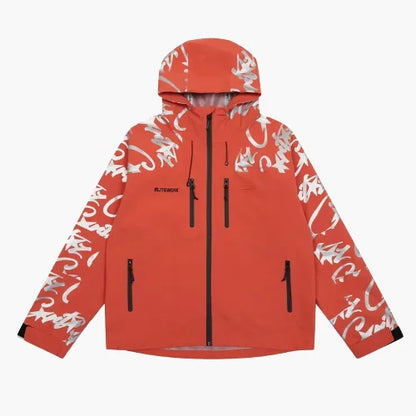 Corteiz Elitework Waterproof Shell Orange Jacket