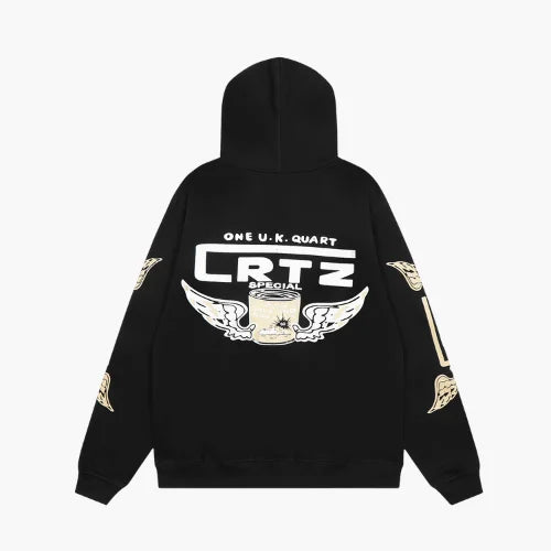 Corteiz Gasolina Double Zip Black Hoodie