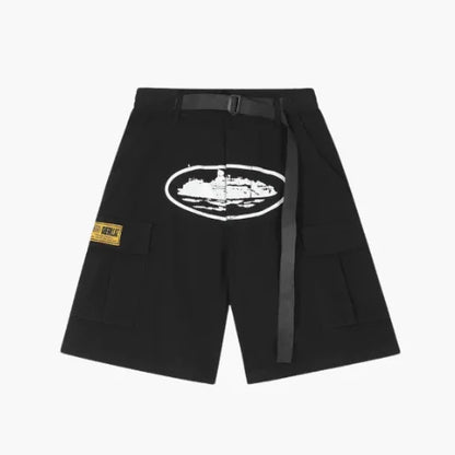 Corteiz Guerillaz 2025 Cargo Shorts Black