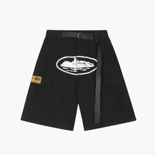 Corteiz Guerillaz 2025 Cargo Shorts Black