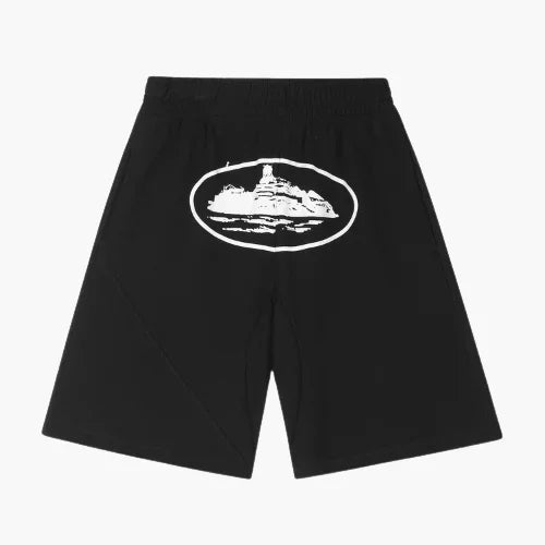 Corteiz OG Alcatraz Jogger Shorts Black