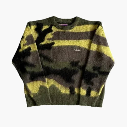 Corteiz Mohair Camo Knitted Jumper