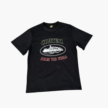 Corteiz Multicolor T Shirt Black
