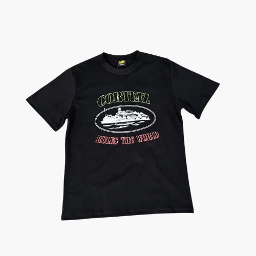 Corteiz Multicolor T Shirt Black