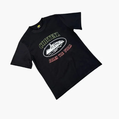 Corteiz Multicolor T Shirt Black