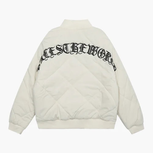 Corteiz Olde English Bomber Jacket – White