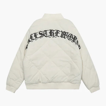 Corteiz Olde English Bomber Jacket – White