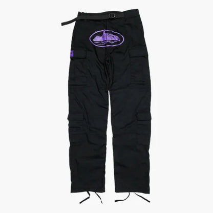 Corteiz Purp Guerillaz Cargos BlackPurple