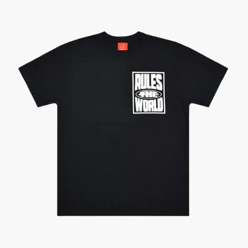 Corteiz Rules the World T Shirt Black-White
