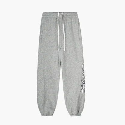 Corteiz Satin Allstarz Applique Joggers Grey