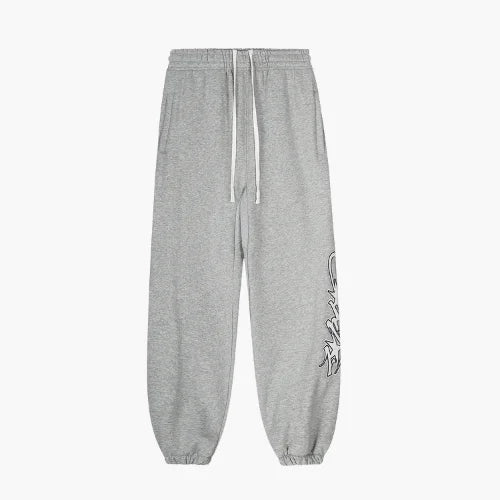 Corteiz Satin Allstarz Applique Joggers Grey