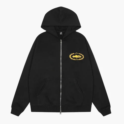 Corteiz Superior Royale Zip Tracksuit Black Yellow
