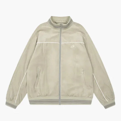 Corteiz VVS Uptown Velour Track Cream Jacket