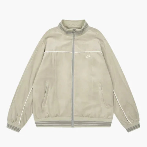 Corteiz VVS Uptown Velour Track Cream Jacket