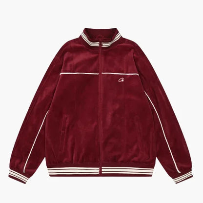 Corteiz VVS Uptown Velour Track Red Jacket
