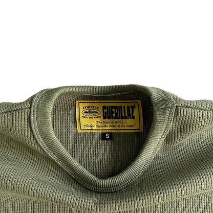 Cortiez Waffle C Stars Long Sleeve-Army Green