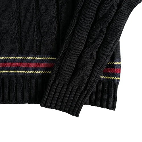 Corteiz Wimbledon Knit Sweater - Black