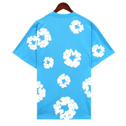Denim Tears Cotton T-Shirt Sky Blue