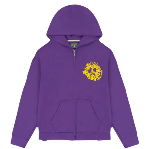 Denim Tears Zip Up Hoodie Purple