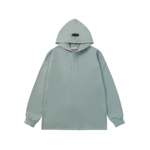 Essentials Cotton-Blend Jersey Bean Green Hoodie