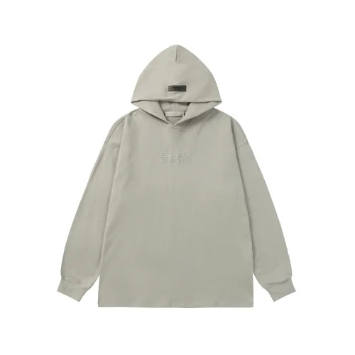 Essentials Cotton-Blend Jersey Grey Hoodie