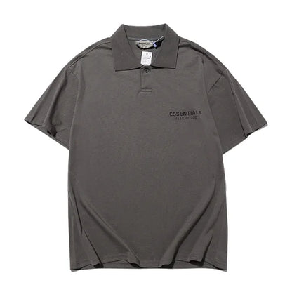 Essentials Dark Grey Collar T Shirt