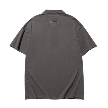 Essentials Dark Grey Collar T Shirt