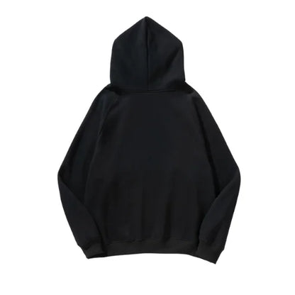 Essentials Embossed Relief Black Hoodie