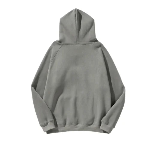 Essentials Embossed Relief Grey Hoodie