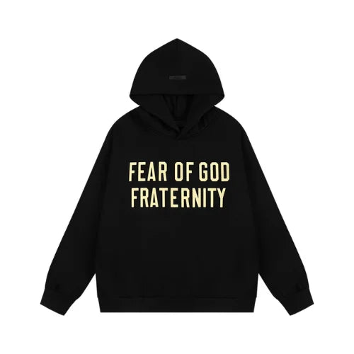 Essentials FOG Fraternity Black Hoodie