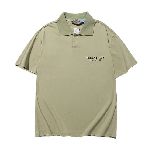 Essentials Green Collar T Shirt
