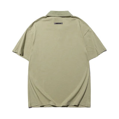 Essentials Green Collar T Shirt
