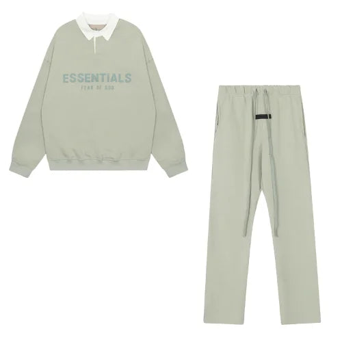 Essentials Waffle Henley Rugby Sycamore Tracksuit
