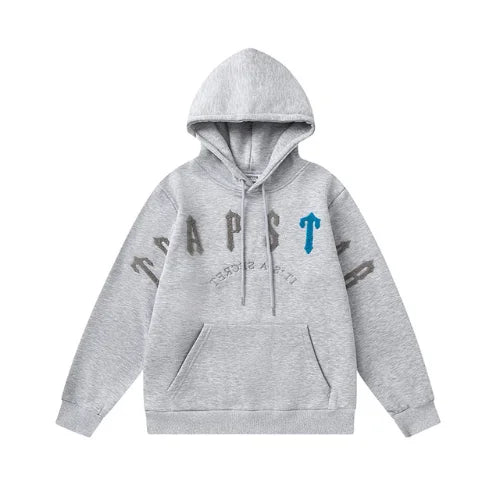 Trapstar Irongate Chenille Hoodie Grey Tonal