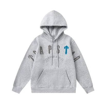 Trapstar Irongate Chenille Hoodie Grey Tonal