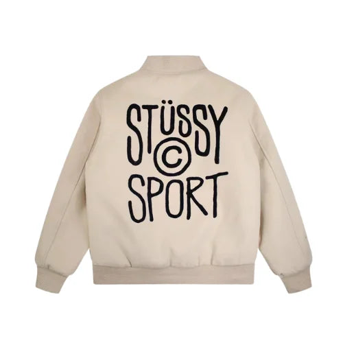 Kurtka Stussy 8 Sport Melton Varsity Cream