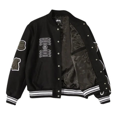 Kurtka Stussy CDG Collaboration Varsity Black