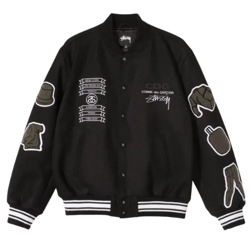 Kurtka Stussy CDG Collaboration Varsity Black