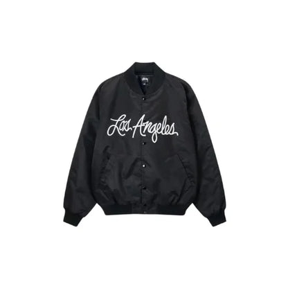 Kurtka Stussy LA Chapter Satin Varsity Black