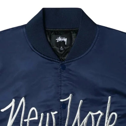 Kurtka Stussy NY Chapter Satin Varsity Navy
