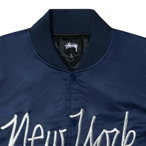 Kurtka Stussy NY Chapter Satin Varsity Navy