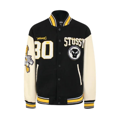 Kurtka Stussy x Goldie Metalheadz 30 Varsity Black Cream
