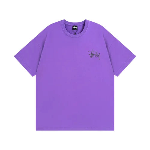 Stussy Skull Wings Pigment Dyed T Shirt Purple