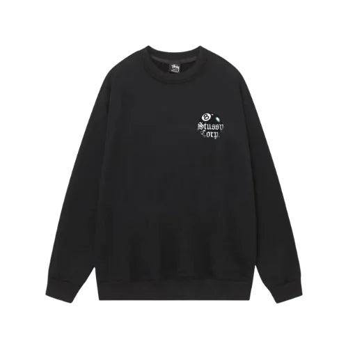 Stussy 8 Ball Corp Crew Black