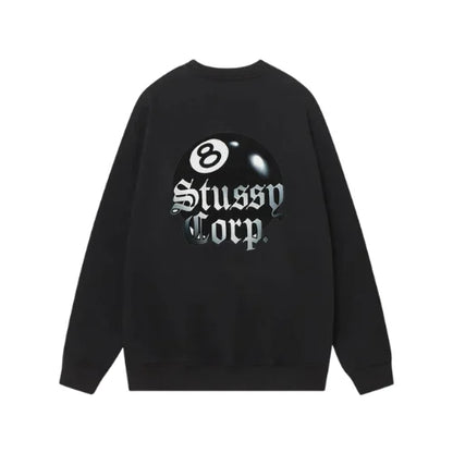 Stussy 8 Ball Corp Crew Black
