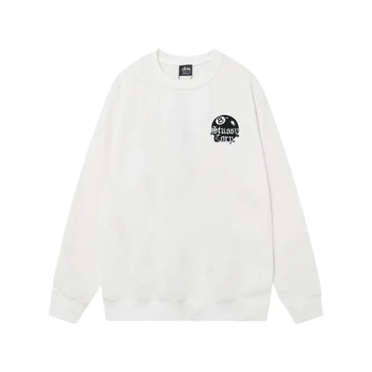 Stussy 8 Ball Corp Crew White