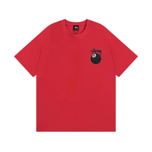 Stussy 8 Ball Pigment Dyed T Shirt Red