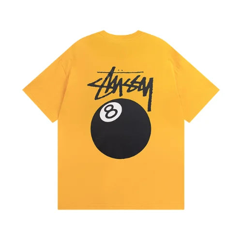 Stussy 8 Ball Pigment Dyed T Shirt Yellow