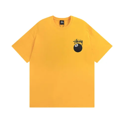 Stussy 8 Ball Pigment Dyed T Shirt Yellow